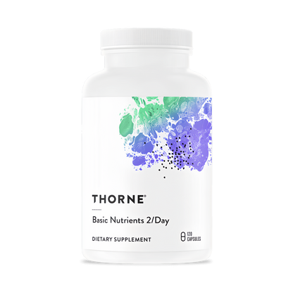 THORNE - Basic Nutrients 2/Day - Comprehensive Daily Multi-Vitamin with Optimal Bioavailability - Vitamin & Mineral Formula - Third-Party Certified - Gluten, Dairy & Soy-Free