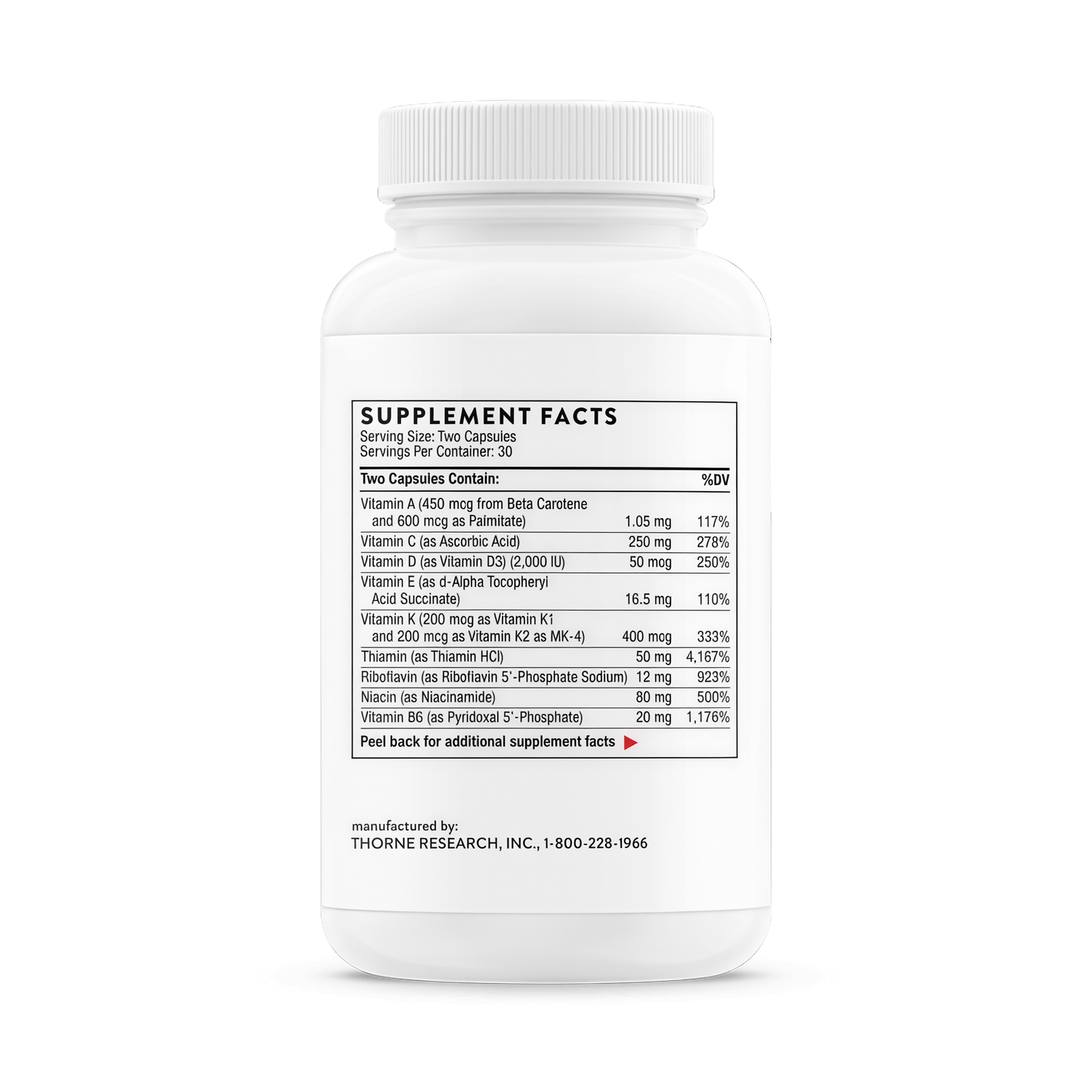 THORNE - Basic Nutrients 2/Day - Comprehensive Daily Multi-Vitamin with Optimal Bioavailability - Vitamin & Mineral Formula - Third-Party Certified - Gluten, Dairy & Soy-Free