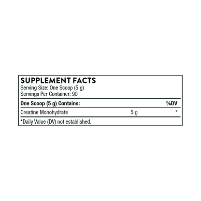 THORNE Creatine, Micronized Creatine Monohydrate Powder, 90 Servings | Supports Lean Muscle Mass, Endurance & Cognitive Function*, Unflavored, 5 g per Serving, NSF Certified for Sport
