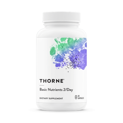 THORNE - Basic Nutrients 2/Day - Comprehensive Daily Multi-Vitamin with Optimal Bioavailability - Vitamin & Mineral Formula - Third-Party Certified - Gluten, Dairy & Soy-Free